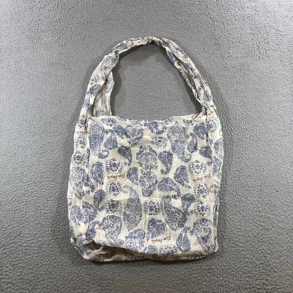 free people tote bag thin cotton beige floral